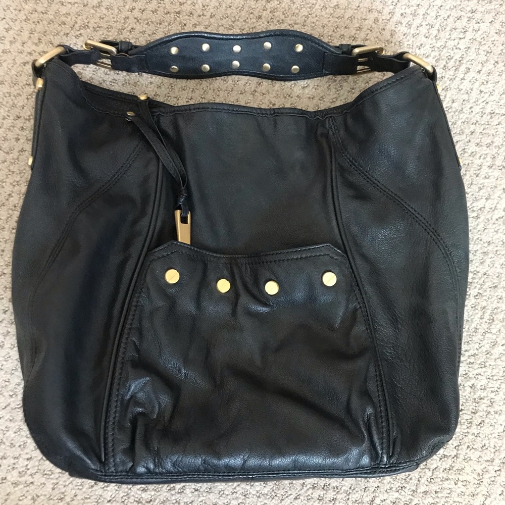 Steve Madden Leather Gold Studded Shoulder Bag